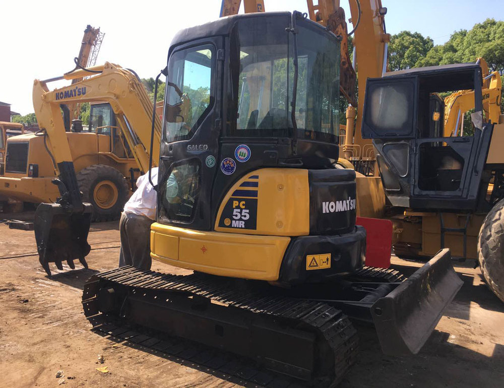 Used Komatsu PC55 MINI digger, secondhand excavator komatsu pc55MR small excavator, 0.3cbm excavator for sale