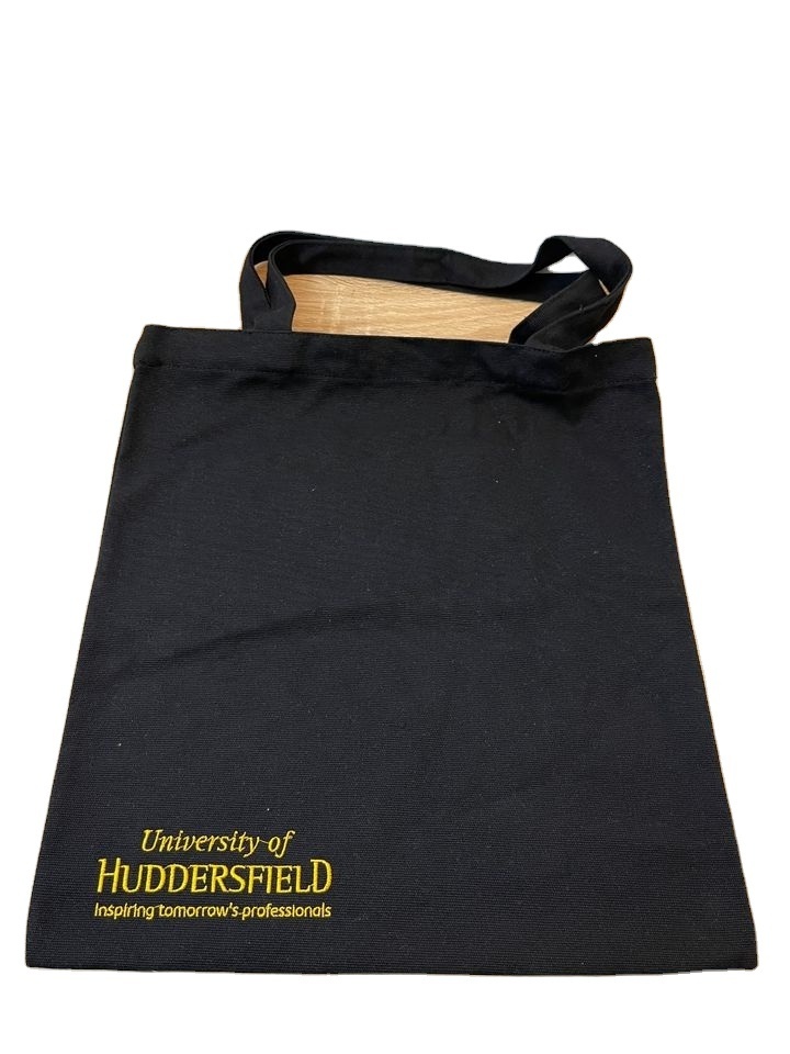 Wholesale Top Quality Black Big Canvas Tote Bag Cotton Shopping Bag Beach Tote Bag With Custom Printed Logo