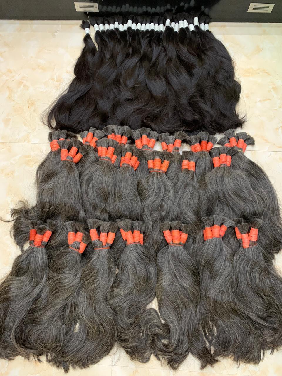 Human hair 100% Vietnamese White grey natural  pure virgin hair in hair extensions raw materials in bulk quantity