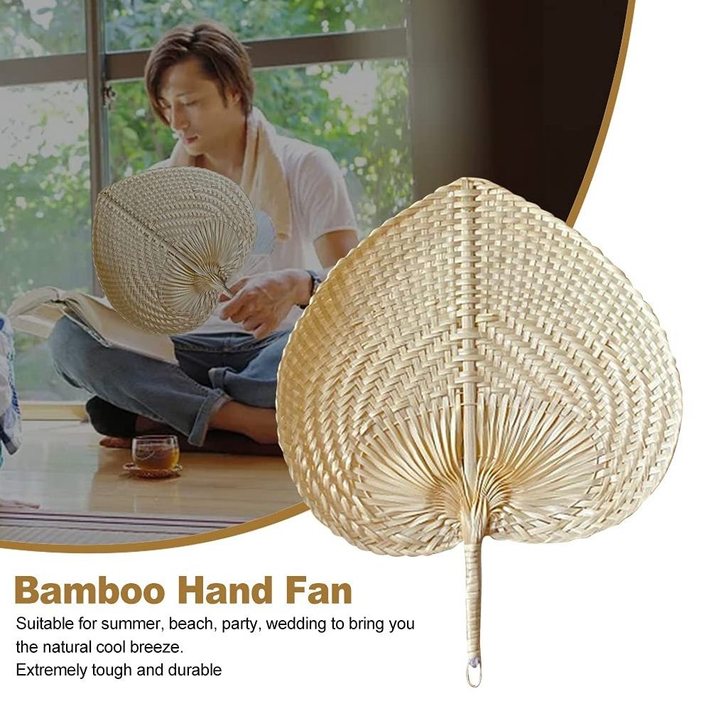 Personalized Palm Hand Fans Rattan Raffia Fan Natural Bamboo Raffia Hand Fan For Decoration