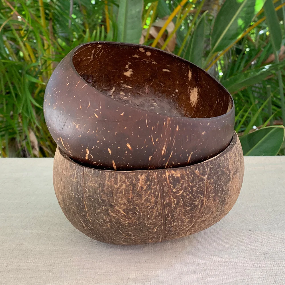 Wholesale High Quality Unique Handcraft Engraved Bamboo Coconut Bowls Wholesale Coconut Shell Engraved Bowl