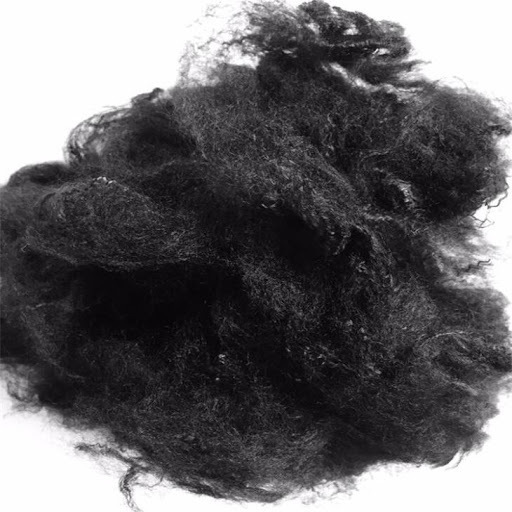 Black recycled polyester staple fiber for carpet or needle-punched nonwoven _ Ms. Min