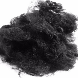 Black recycled polyester staple fiber for carpet or needle-punched nonwoven _ Ms. Min