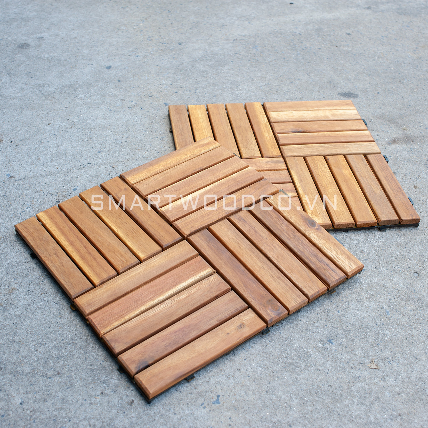 OUTDOOR WPC WOOD PLASTIC COMPOSITE ACACIA DECKING TILES VARIOUS OILED COVER 20 CAMP FROM SAMRTWOOD