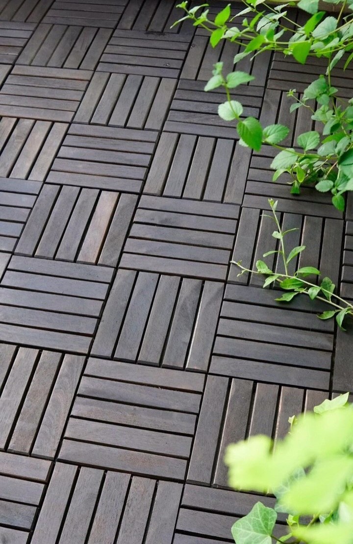 FACTORY PRICE ACACIA DECKING TILES WITH VARIOUS COLOURS USED OUTDOOR SPACE  FROM SMARTWOOD