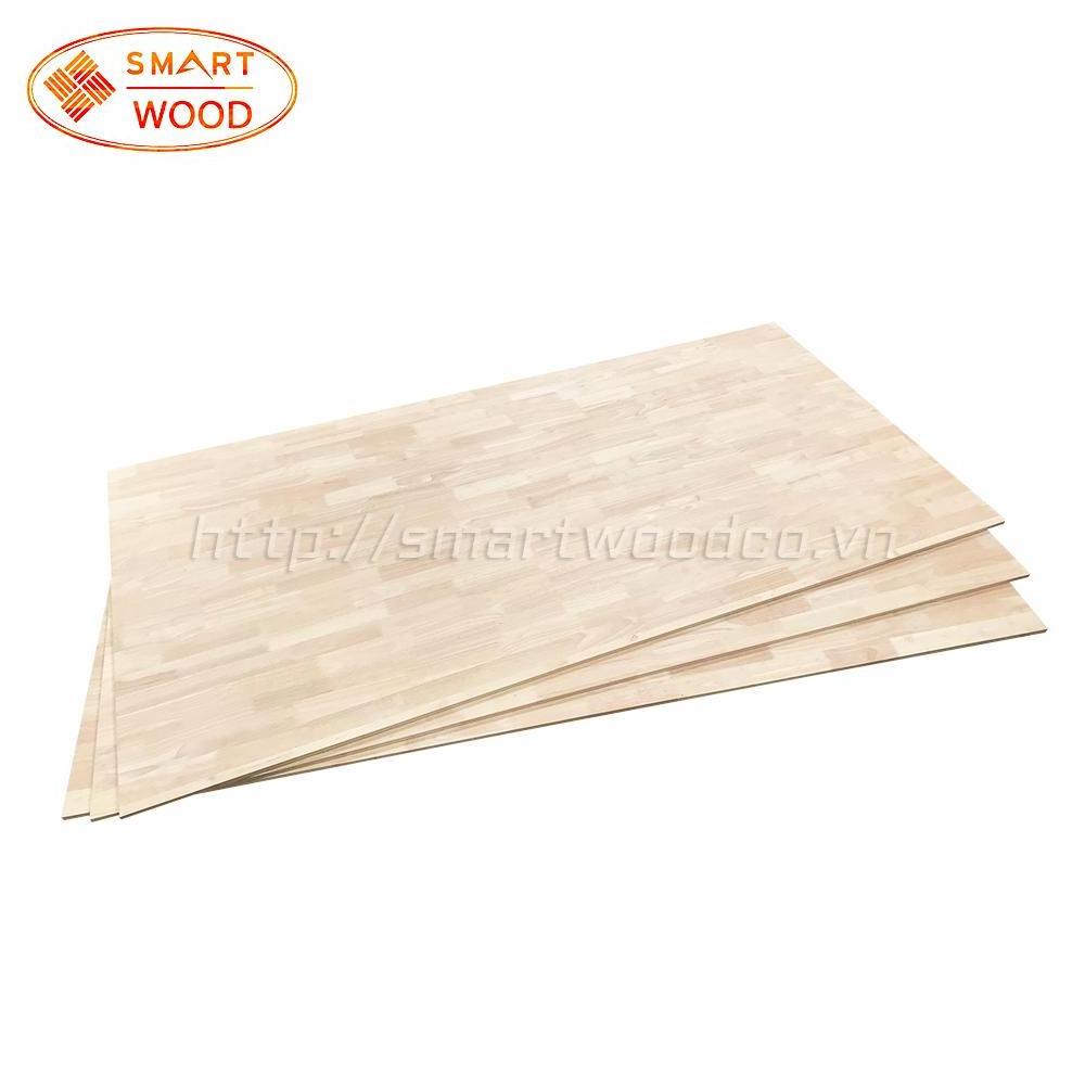 AFFORDABLE PRICE RUBBER FINGER JOINT BOARD FOR FURNITURE RECTANGLE SHAPE NATURAL COLOR FROM SMARTWOOD