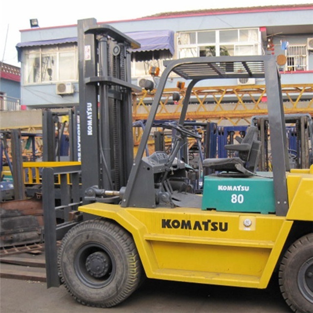 Cheap Used Komatsu Forklift 8 ton Diesel Komatsu FD80 second hand forklift FD80/ FD30