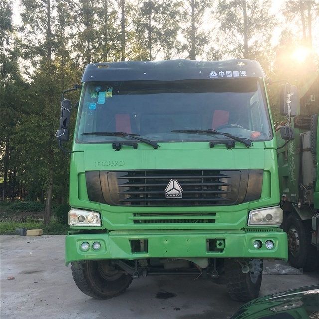 Green China 12 Wheel used Dumper Truck Price 375HP , used Sinotruk HOWO 8X4 Tipper Dump Truck For Sale