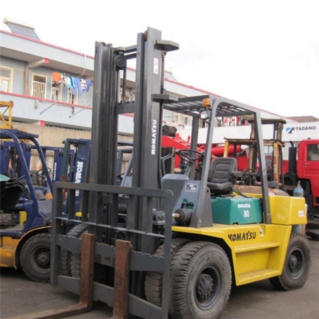 Cheap Used Komatsu Forklift 8 ton Diesel Komatsu FD80 second hand forklift FD80/ FD30