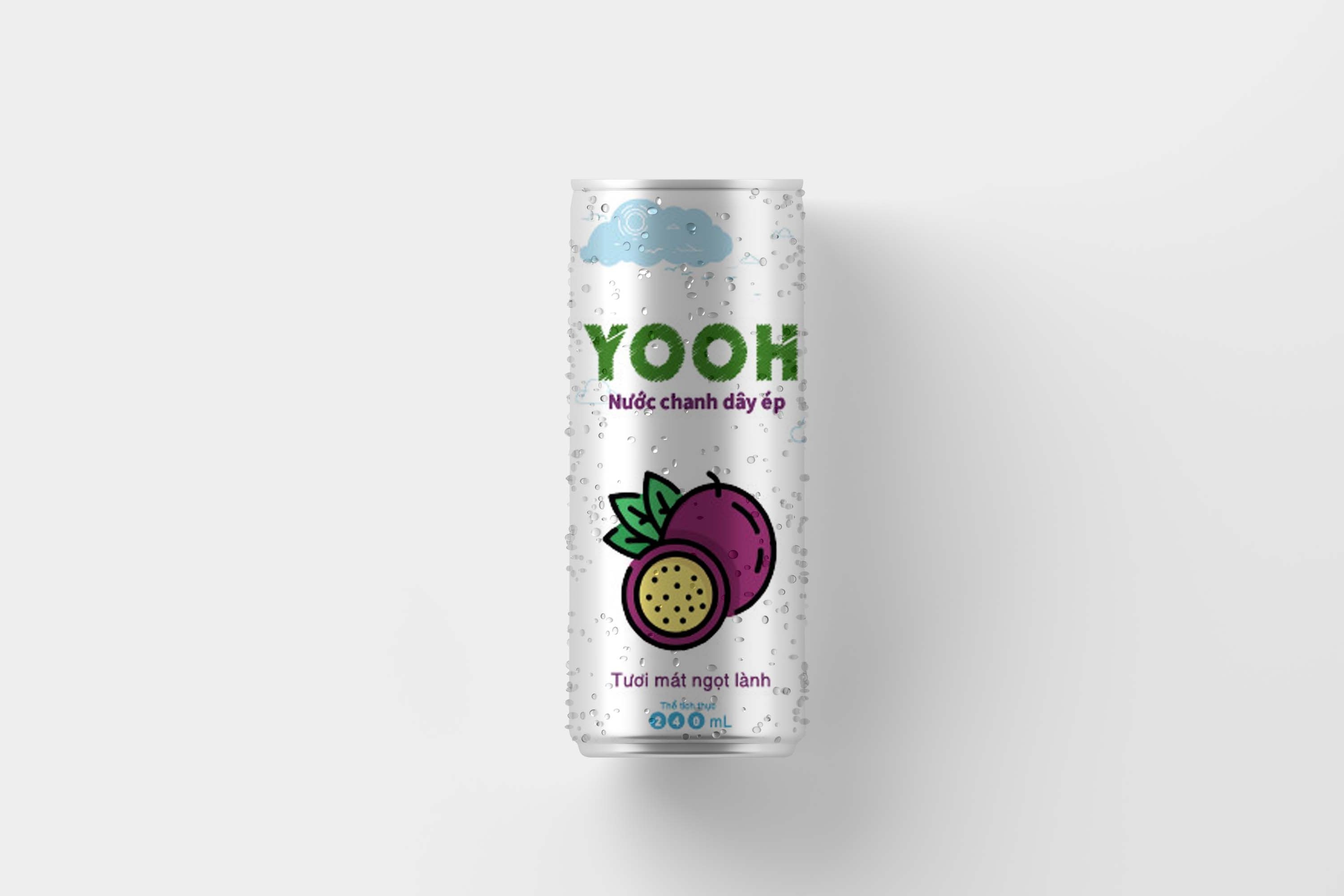 RTD Fresh Passion Fruit Juice Drink 240ml YOOH brand Vietnam Beverage