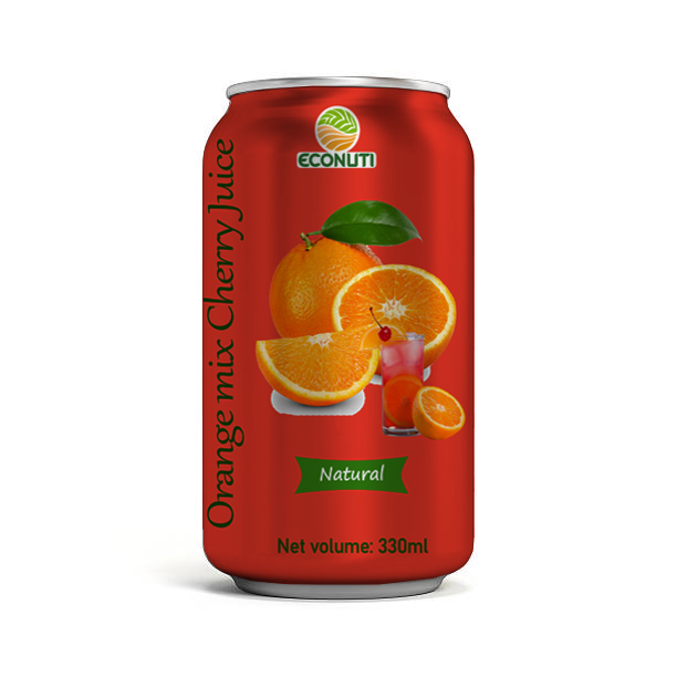 OEM Private Label Fruit Juice Drinks Normal Can 330ml Orange mix Carrot Flavor Made In Vietnam Hot Sale 2023