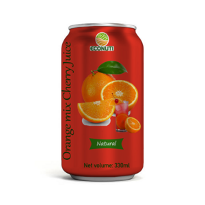 Natural Fruit Juice Drink Canned 330mL Wholesale Retail Fruit Juice Drink Orange mix Cherrry Fruit Flavor