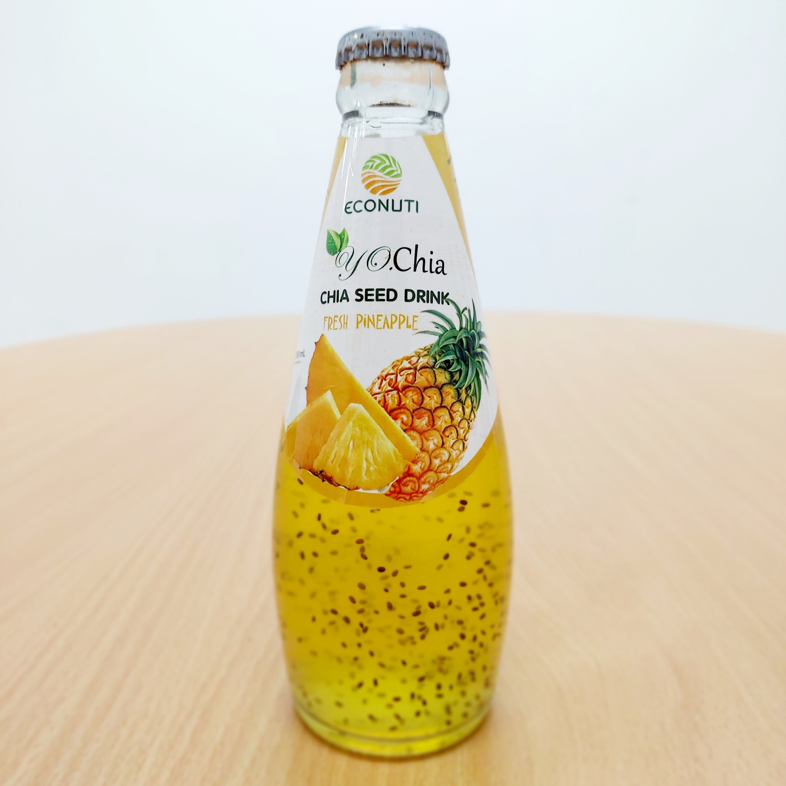 Basil Chia Seed Drink Glass bottle 290ml Pineapple Flavor OEM/ODM Private Label