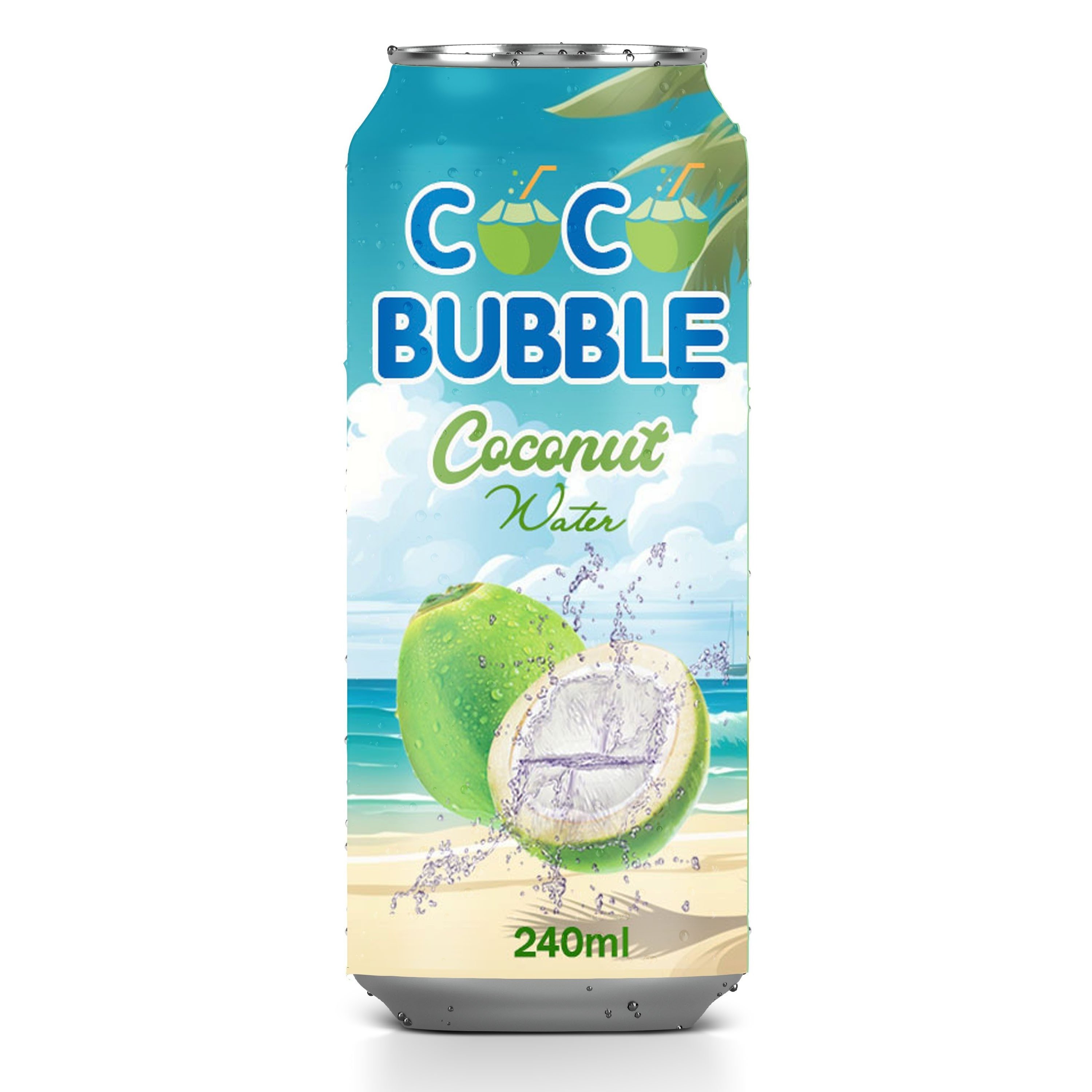 Sparkling Coconut Water Juice Drink Best Quality Best Beverages OEM Factory Price Slim can 250ml