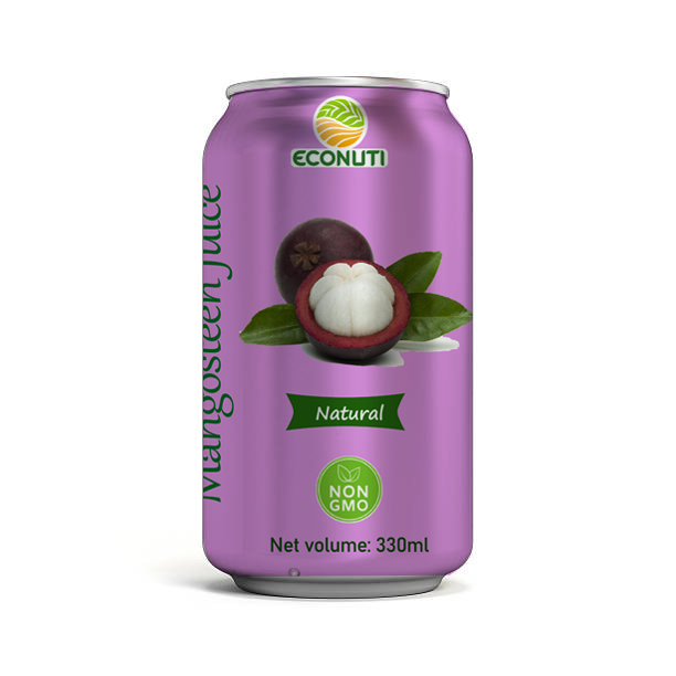 OEM Premium Fruit Juice Customized Logo Mangosteen Juice Drink Canned 330ml Best Delicious Vietnam Beverages