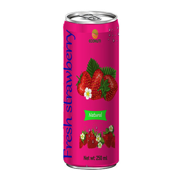 For Wholesale 2023 Healthy Juice YOOH/OEM Private Label Brand Fresh Strawberry Fruit Juice Canned 330ml High Quality