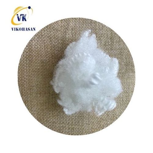 Top of good quality  polyester staple fiber 6D/15D*64MM Solid 100% pet low price for pillow stuffing  padding sheet