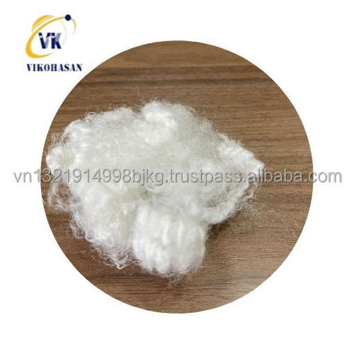 Top of good quality  polyester staple fiber 6D/15D*64MM Solid 100% pet low price for pillow stuffing  padding sheet