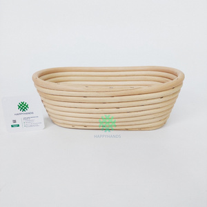 Natural OEM Handmade Handmade Indonesian Bread Proofing Basket Set Oval Bannetons Basket Wish Liner