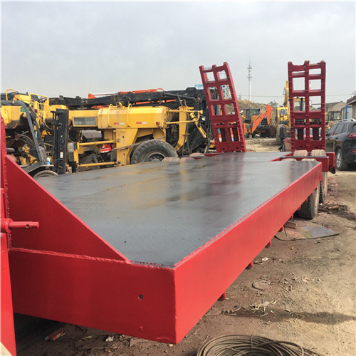 LUEN 3 Axle Spring Ladder Low Bed Trailer Dimensions 2017 Years 80 Tons Used Lowbed Truck Trailer