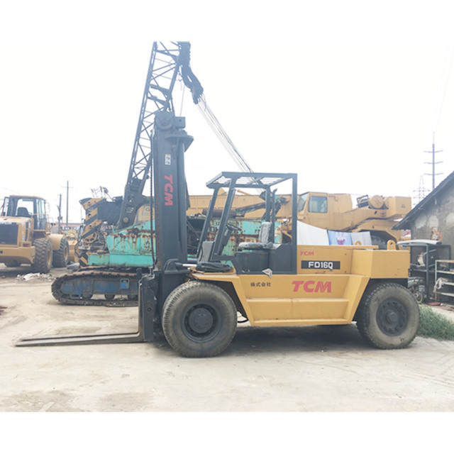 Cheap Price Used TCM FD160 16 ton Lifting Forklift, Second Hand Japan Brand TCM FD150 FD160 15 ton 16 ton Manual Forklift