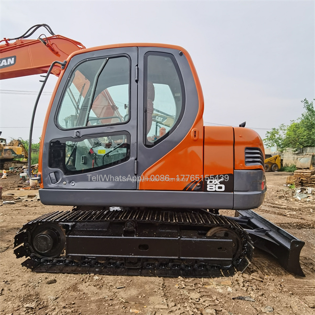 Good price high quality Doosan DX80 Used Excavator Nearly New Backhoe Loader for sale doosan dx 80