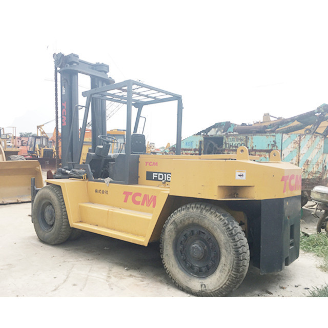 Cheap Price Used TCM FD160 16 ton Lifting Forklift, Second Hand Japan Brand TCM FD150 FD160 15 ton 16 ton Manual Forklift