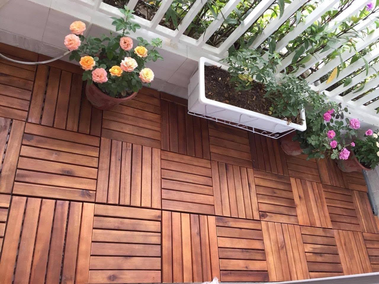 High quality interlocking outdoor deck tiles/ Wood decking size 300 x 300 mm DECOR  balcony garden way terrace patio decking