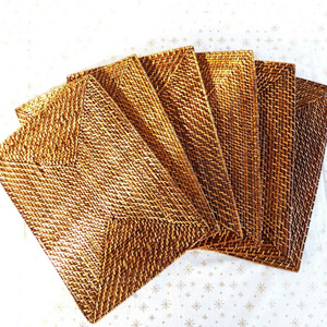 Rectangular Rattan Placemat Rectangular Rattan Chargers For Table Decoration Home Decor Handmade +84947900124