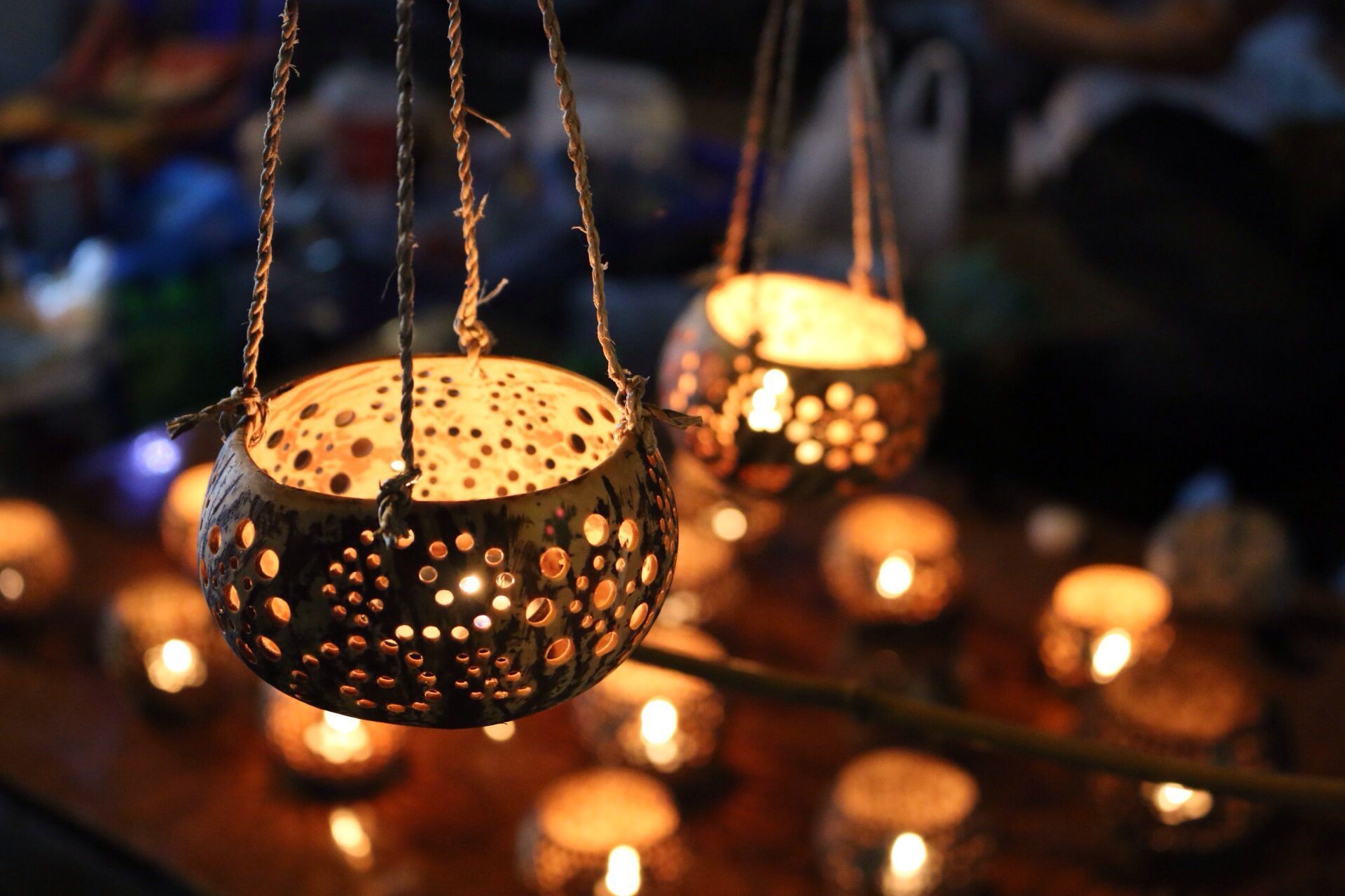 Decoration Coconut Shell Candle Holder Coconut Lamp From Viet Nam Coconut Hanging Lamp Shade +84947900124