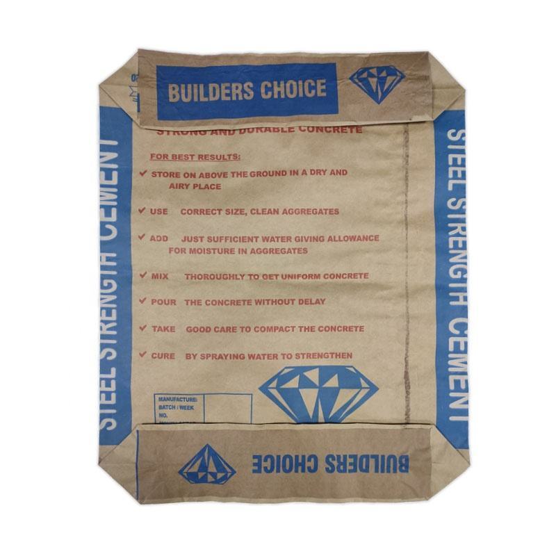 20kg 25kg 50kg Moisture-proof back seal non-woven valve port of paper plastic bag cement bag