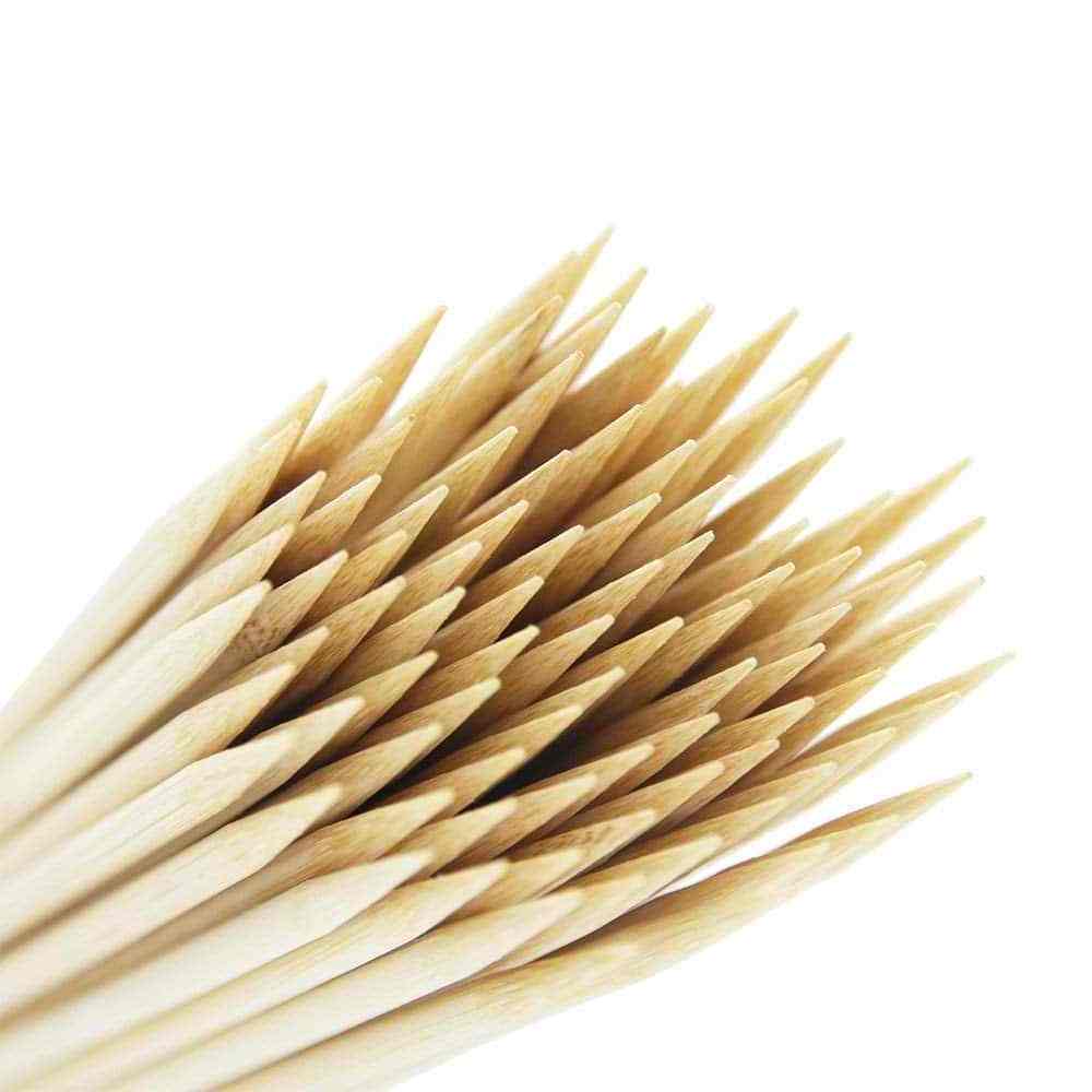 Wholesale  Wooden Barbecue Sticks Custom Logo Food Bbq  Bamboo skewers