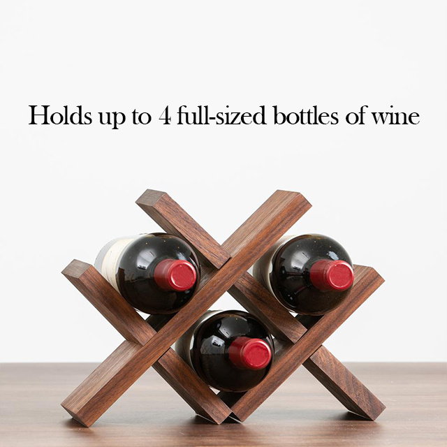 Modern Bar Honeycomb Red Wine Bottle Rack Display Countertop Storage Wood Wine Rack