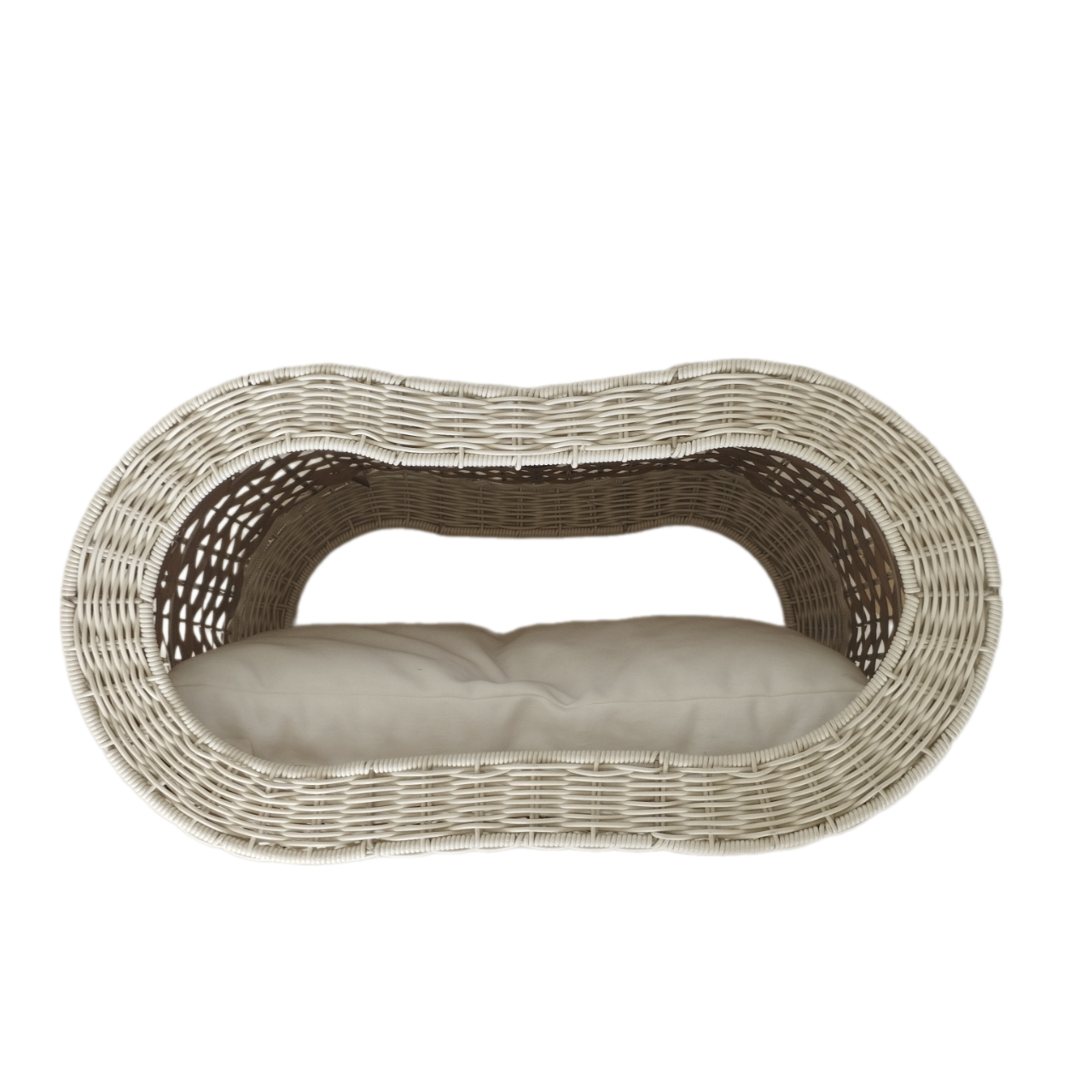 Vietnam Premium Comfortable Oval-Shaped Rattan Round Pet Bed with Cushion for Your Furry Friend