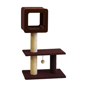 Vietnam Double-Layer Cat Tree Tower Scratcher and Post Climbing Frame Pet Toy for Cats