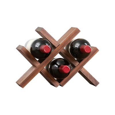 Modern Bar Honeycomb Red Wine Bottle Rack Display Countertop Storage Wood Wine Rack