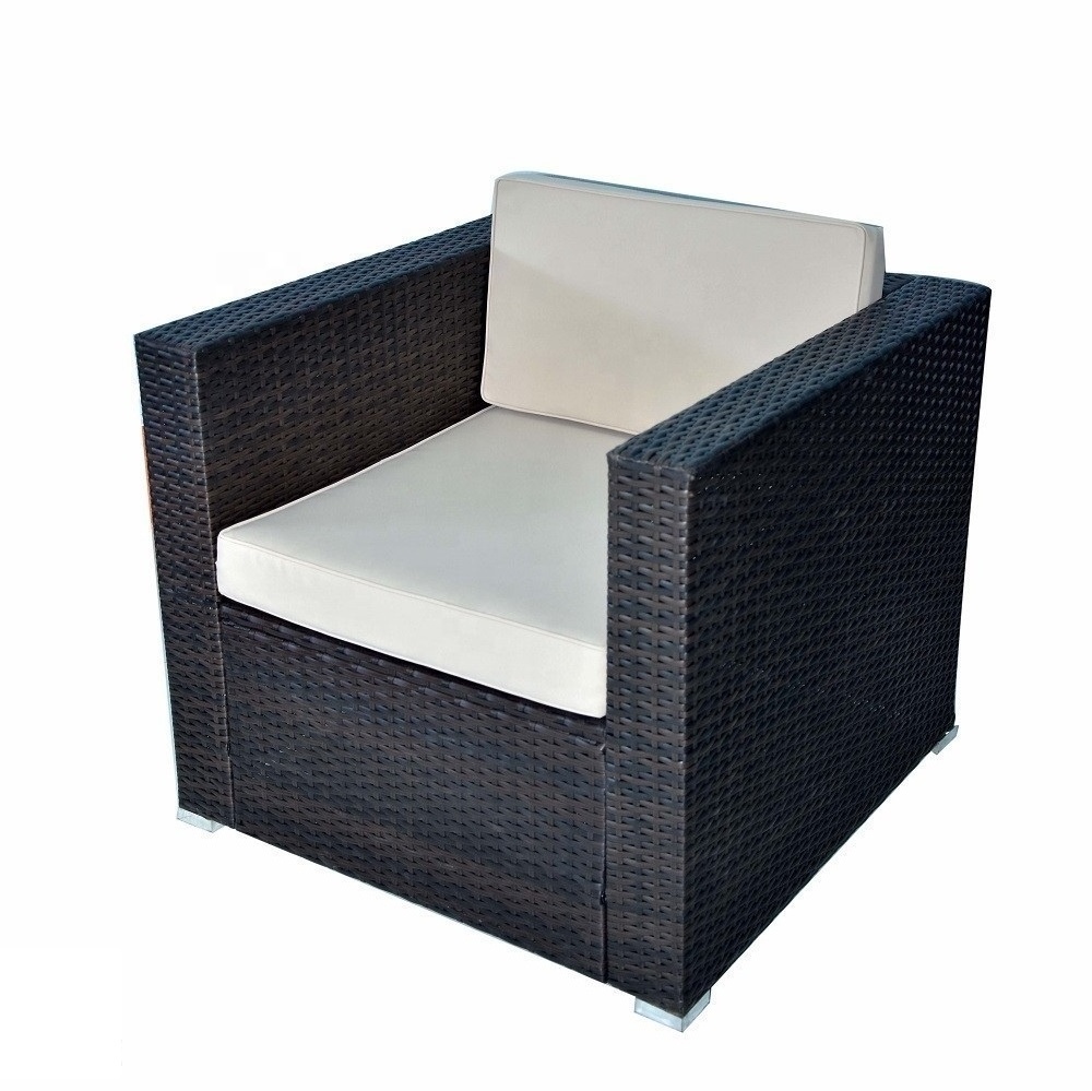 High Standard Outdoor Garden Patio Cushion Conversation Metal Rattan Furniture Set Rattan Waterproof Sectional