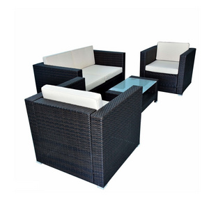 Outdoor Garden Patio Cushion Conversation Metal Rattan Furniture Set Rattan Waterproof Sectional For Sale