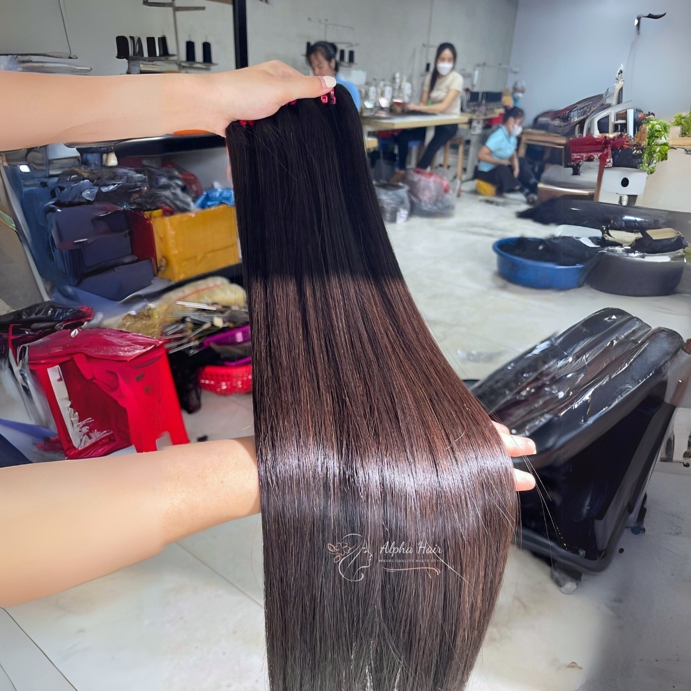 Top Search Long Lasting Bone Straight Virgin Single Donor Pure Human Hair Extensions Full HD Lace Wigs Raw Vietnamese Hair