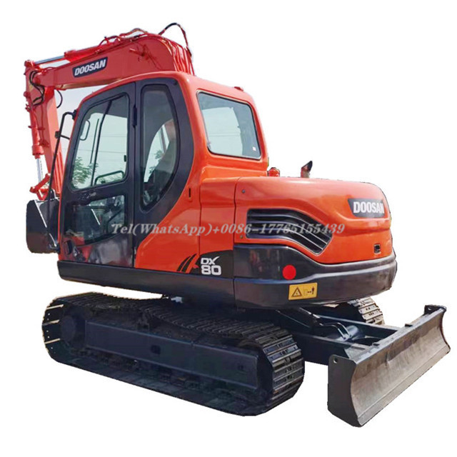 Secondhand DOOSAN DX80 hydraulic crawler excavator 8 tons excavator Korea machine