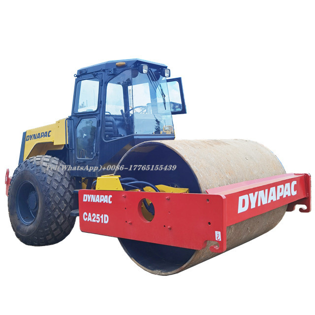 Cheap Used Dynapac CA251D/CA35D/CA30D/CA25D road roller used single trum tire roller