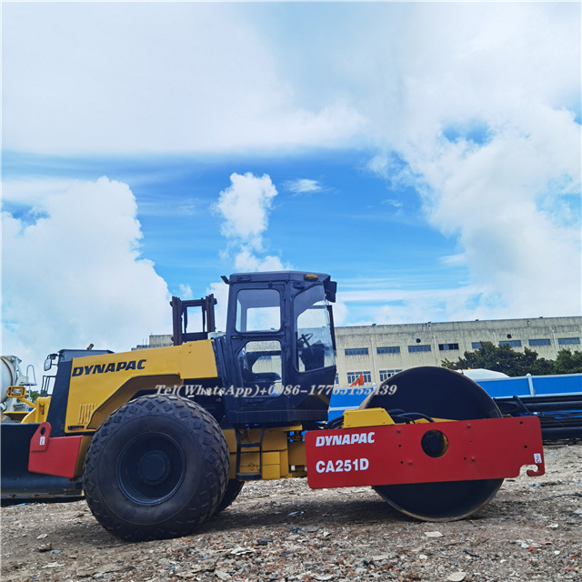 Cheap Used Dynapac CA251D/CA35D/CA30D/CA25D road roller used single trum tire roller