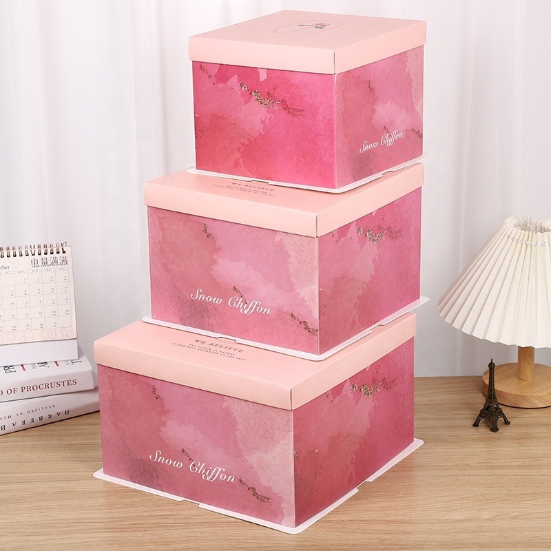 wedding cake boxes pink strawberry tinted cupcake boxes cake mini rectangle cupcake paper