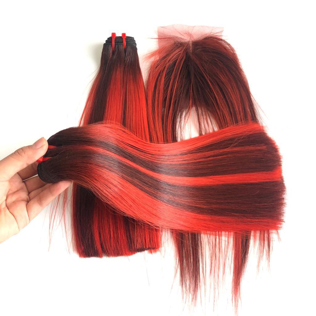 Luxury Silky Straight Machine Weft Virgin Remy Hair, Double Drawn Weft Bone Straight Color