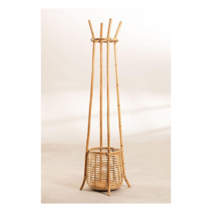 Clothes Hanging Eco-friendly Rattan Clothes Rack High Quality Standing Clothing Rack Cheap For Baby and Adult Bedroom Furniture