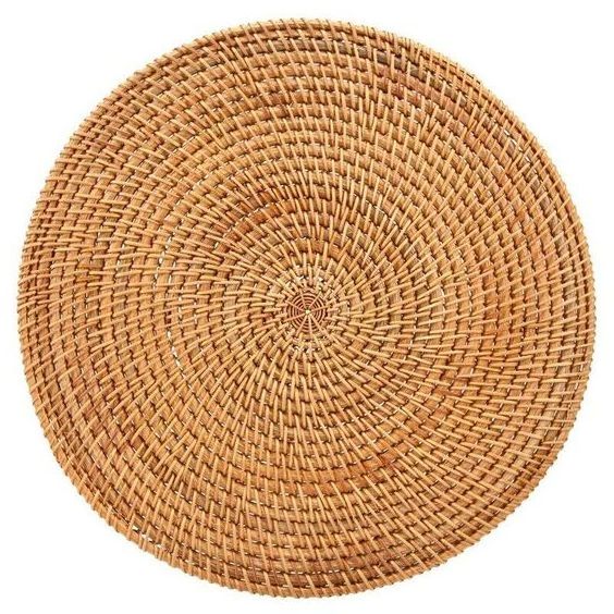 Wholesaler Round Rattan Placemat Rattan Charger Plate Table Dinner Decor Placemat Coaster Made in Vietnam ODM/OEM