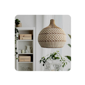 Rattan Lampshade Creative Chandelier Light Ceiling Light for Vintage Home VietNam Original