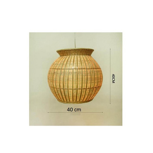 Bamboo Rattan Pendant Light High Quality Lampshade Vintage Boho Decor Style Lighting Cover Made in Vietnam