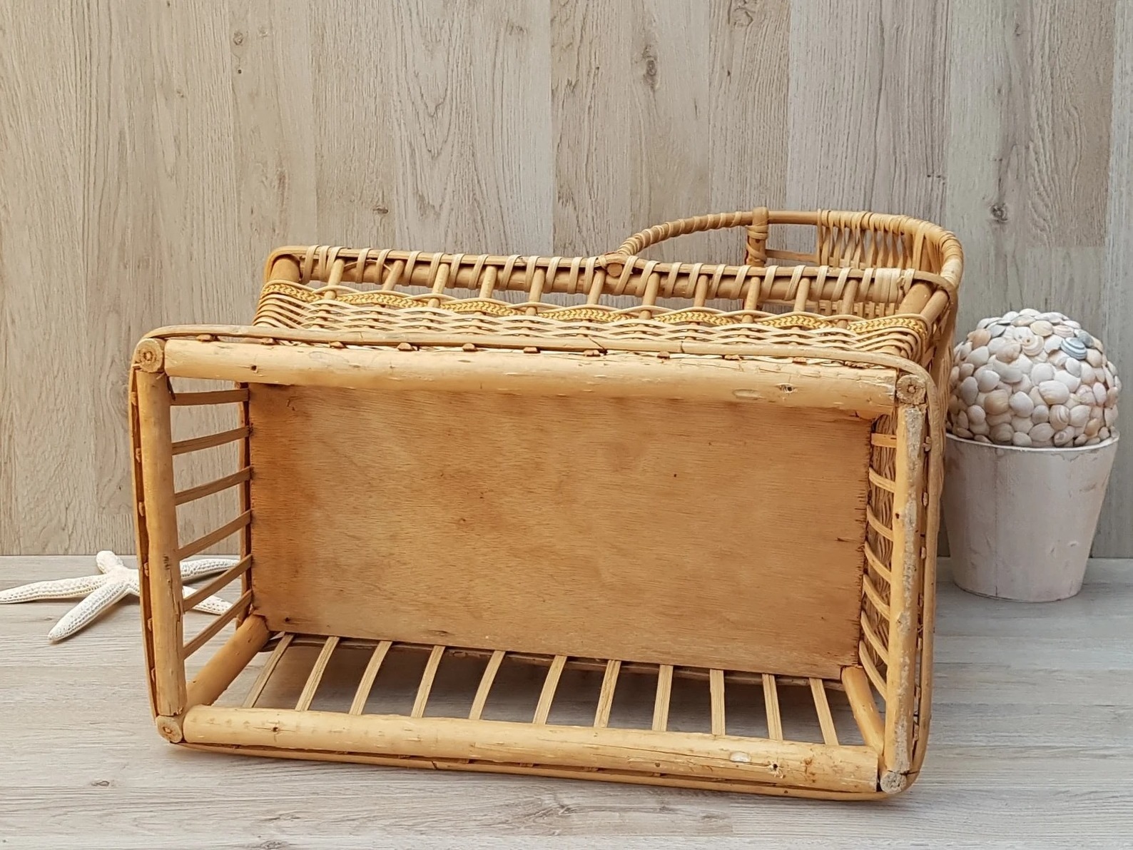 Rattan Doll Bed Pram Wicker Wood Furniture Natural Baby Stroll Handmade with Natural Material For Children From Vietnam