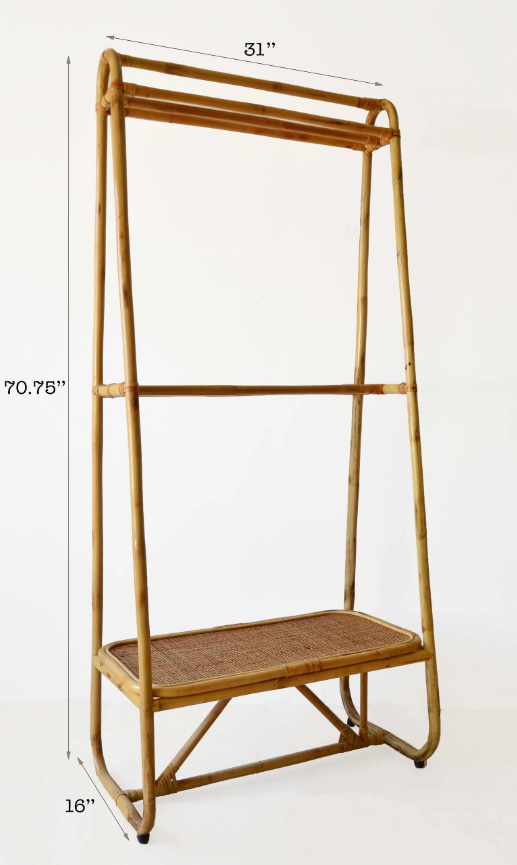 Natural Rattan Hanging clothes rack shoe rack Clothes hanger stand Stand clothes rack for stores from Vietnam Manufacturer